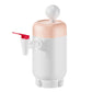 Pink and white portable water pressurizer with faucet spout and dispensing handle