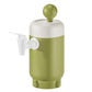 Green and white portable water pressurizer with faucet spout and dispensing handle