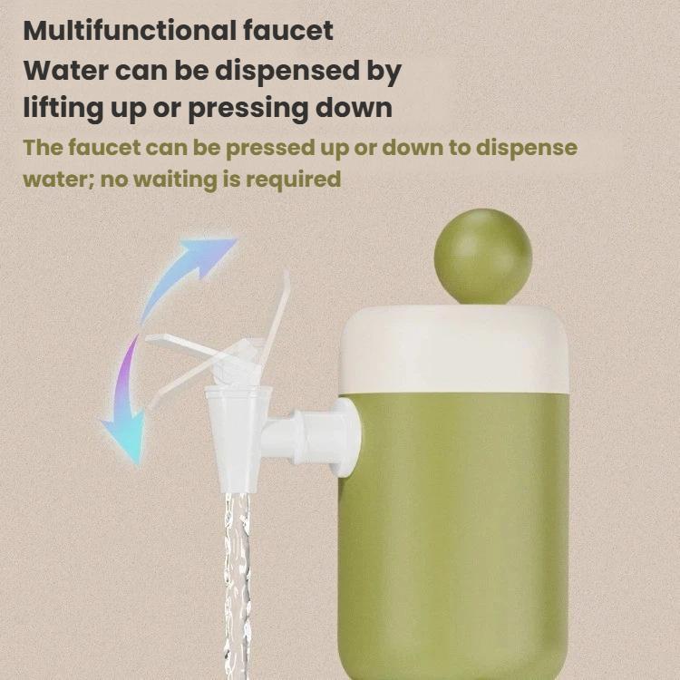 Green portable water pressurizer with multifunction faucet spout and water stream