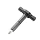 Ratchet screwdriver with long handle and metal tip for screw driving