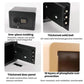 Concealed wall safe with thick solid door panel and side bolts for security.