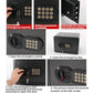 Concealed wall safe emergency key access and keypad panel with bolt security view.