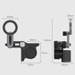 Adjustable magnetic phone holder with mounting arm and circular lock knob