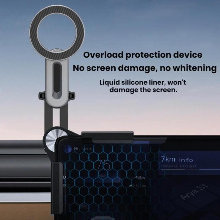 Magnetic screen phone holder with ring mount and flat dashboard base