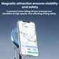 Magnetic dashboard phone stand with secure cradle and textured ring mount