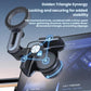 Magnetic phone holder with locking knob and stable triangular mounting arm