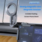 Magnetic core phone stand with floating bracket and screen-facing support arm