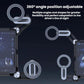 Adjustable magnetic phone holder with 360° swivel ring and locking base