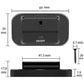Car USB charging port module size diagram, black housing with OPEN and ON/OFF labels