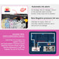 DTF printer ink system infographic showing ink alarm, negative pressure sack, and anti-clog setup.