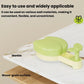 Green suction cup towel rack with leaf hook and base for easy countertop mounting