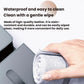 Car seat tissue box storage bag, wipe-clean surface with cloth shown