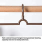 Brown multi-layer pants hanger with arched clip connector and top hook