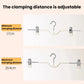 Adjustable short-neck pants hangers with U-shaped hooks for clip spacing