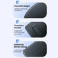 KABULUN black card holder with rounded edges and smooth stitched front