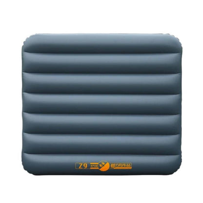 Inflatable car trunk air mattress, dark blue, ribbed top with Z9 logo patch