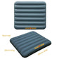 Inflatable car trunk air mattress, dark blue, ribbed surface on folded mat