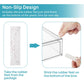 Transparent storage bin with non-slip rubber feet on the bottom