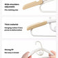 Kids retractable non-slip clothes hanger with wide adjustable shoulders and beige arms