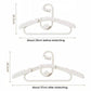 Retractable kids hanger stretches wider; about 29cm to 37cm with non-slip arms