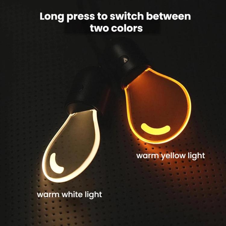 Two-tone car LED pendant bulbs, warm white and warm yellow teardrop glow