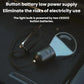 Car LED pendant light bulb with black cord and battery-powered control button