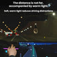 Warm-glowing car LED pendant light bulb hanging from the ceiling