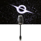 Car decorative projection night light projecting a ring-shaped orbit pattern from USB cord