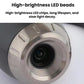 Car projection night light with front lens and textured metal ring detail