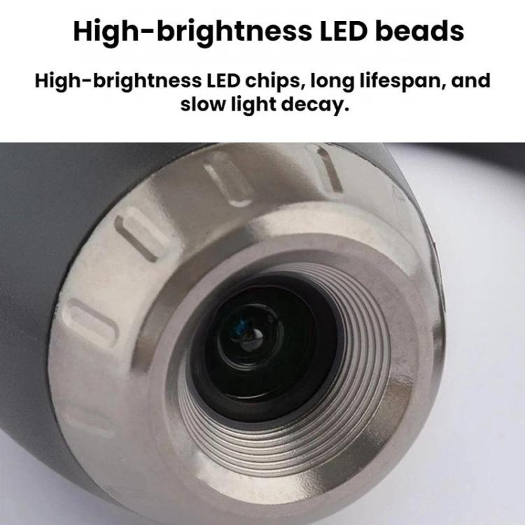 Car projection night light with front lens and textured metal ring detail