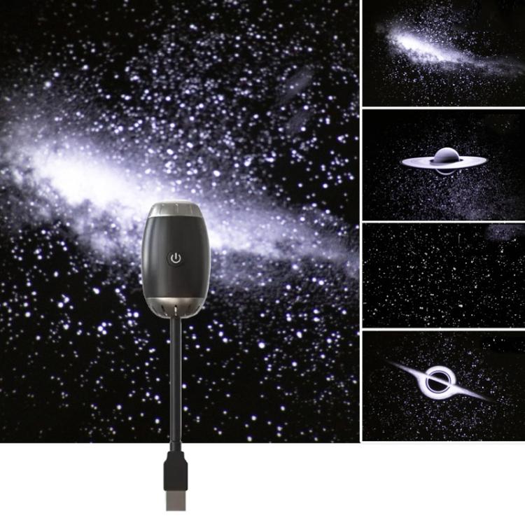 Car decorative projection night light with galaxy cloud projection and hanging USB cable