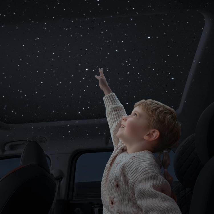 Car interior starry projection night light, star dots projected on ceiling