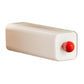 White wall-mounted storage box with round knob handle on front