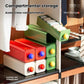 Stackable wall storage organizer with multiple drawer compartments and knob pulls