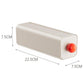 White wall-mounted organizer box with orange button, rectangular design