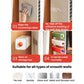 White wall-mounted underwear and socks organizer box with orange push button