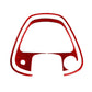 Red carbon-fiber speedometer surround sticker, curved outline for dashboard
