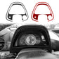Pair of speedometer surround stickers: black and red carbon-fiber outlines