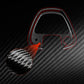 Red-accented black carbon-fiber speedometer surround sticker with textured detail