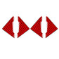 Car door corner protector set, 4-piece carbon-fiber look, red triangular inserts