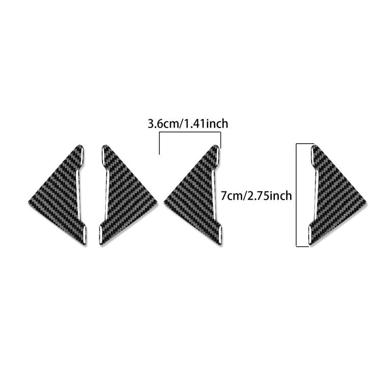 Car door corner protector set, black carbon-fiber look; 3.6cm and 7cm size