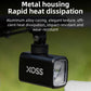 XOSS Mini bike headlight with black housing and front lens detail
