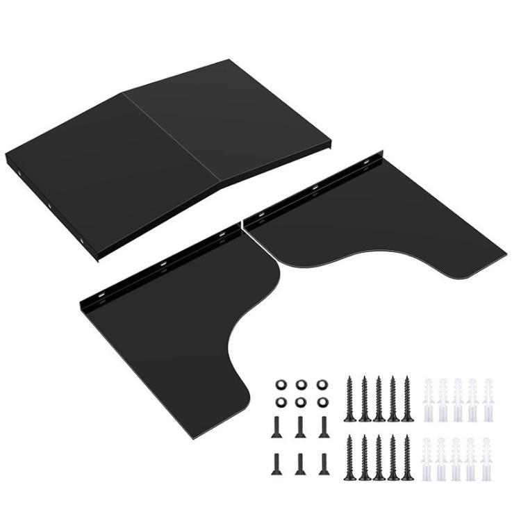 Wall-mounted charging pile rain cover kit with mounting brackets, screws, and anchors