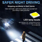 Motorcycle LED headlight with LED lamp beads and bright white illumination pattern