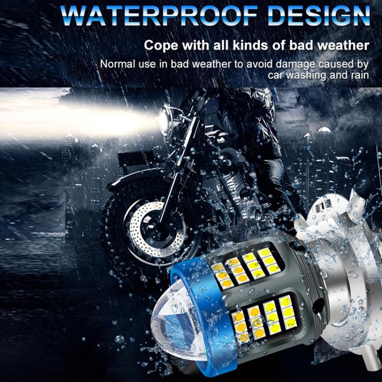 Motorcycle LED headlight bulb with multi LED chips, splash-resistant