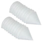 Tapered ventilation exhaust valve filter, white ridged foam, two pieces shown