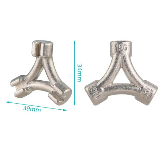 Bicycle 15G spoke wrench tool, triangular bayonet head, 39mm x 34mm size