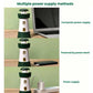 Green lighthouse-shaped humidifier with USB power cable and illuminated window panels