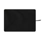 Black folding waterproof trunk mat with stitched border and side strap