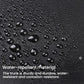 Black water-repellent trunk mat texture with visible water droplets